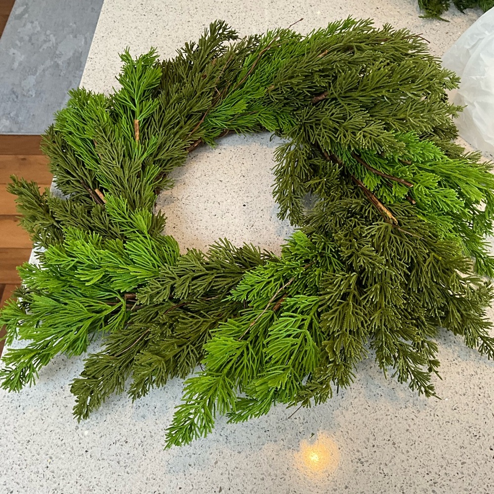 Restoration Hardware Natural looking wreath *Send a reasonable offer!!